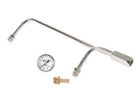 Chrome Plated Fuel Lines With Fuel Pressure Gauge